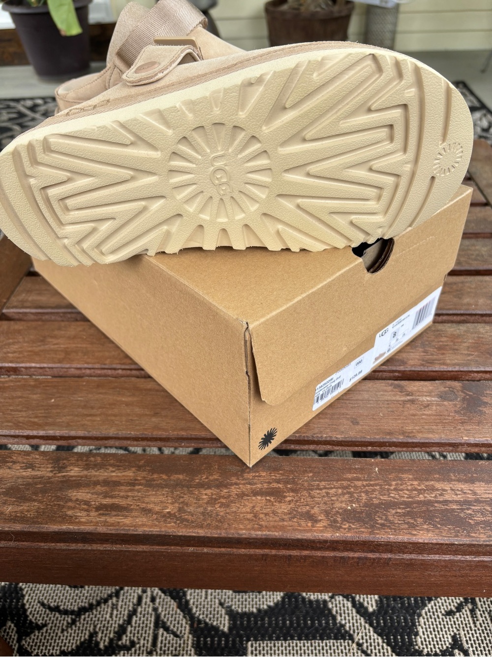 UGG Goldstar Suede Slip-On Clog with Adjustable Strap - Picture 4 of 4